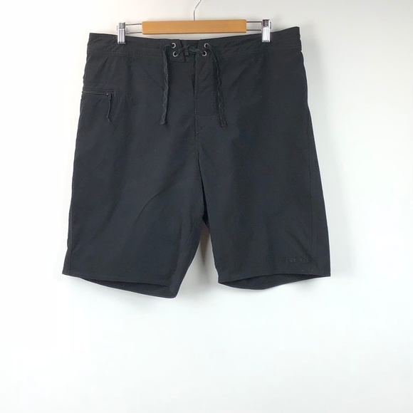 solid black swim trunks